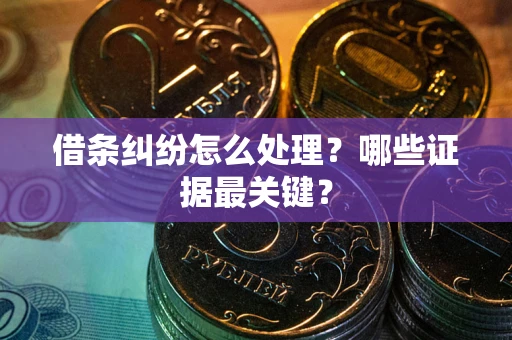 武汉借条纠纷怎么处理？哪些证据最关键？