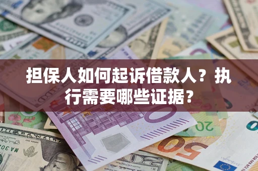 武汉担保人如何起诉借款人？执行需要哪些证据？