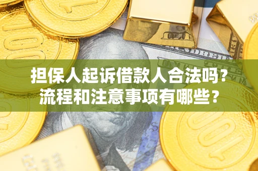 武汉担保人起诉借款人合法吗？流程和注意事项有哪些？