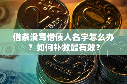 武汉借条没写借债人名字怎么办？如何补救最有效？