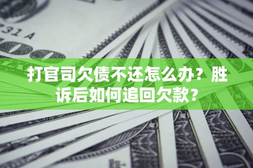 武汉打官司欠债不还怎么办？胜诉后如何追回欠款？