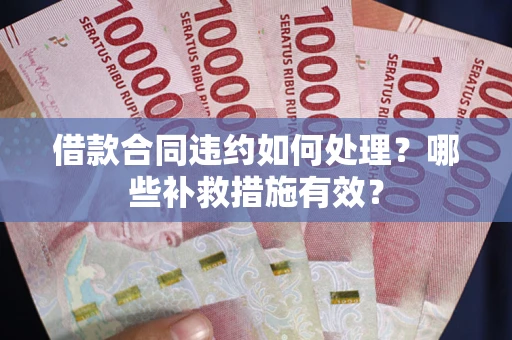武汉借款合同违约如何处理？哪些补救措施有效？