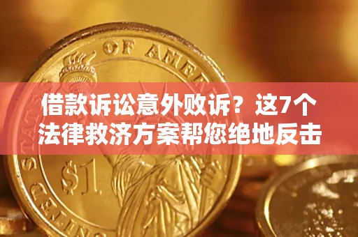 武汉借款诉讼意外败诉？这7个法律救济方案帮您绝地反击！