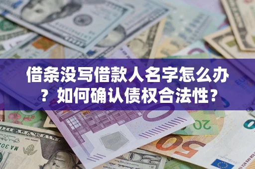 武汉借条没写借款人名字怎么办？如何确认债权合法性？