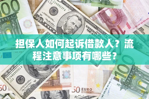 武汉担保人如何起诉借款人？流程注意事项有哪些？